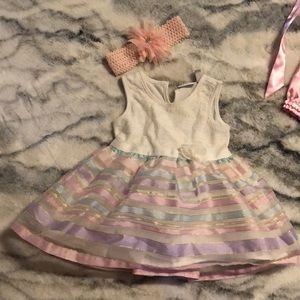Babygirl spring dress with matching headband
